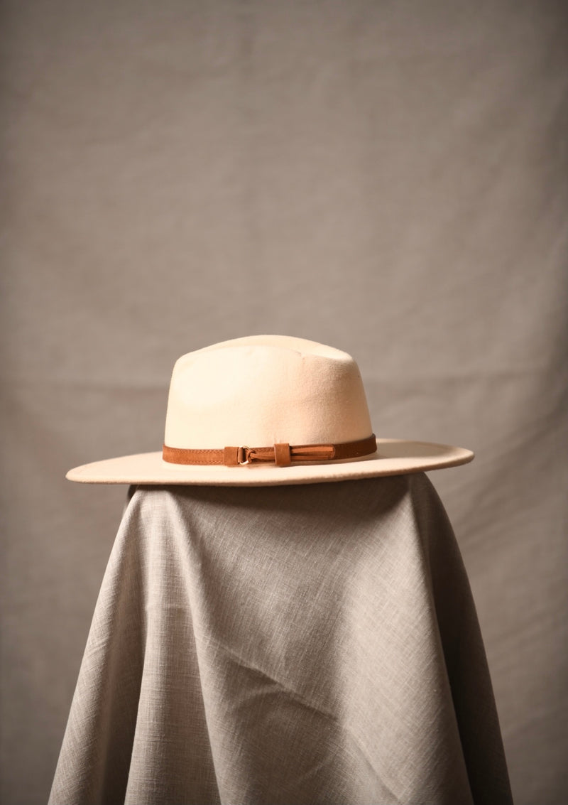 Beige Fedora Hat