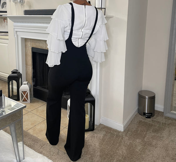 Black high waisted Suspended jumpsuit