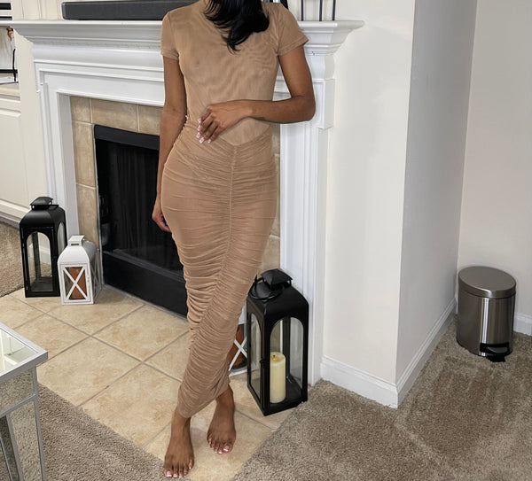 Two piece nude set
