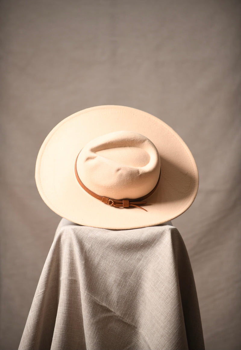 Beige Fedora Hat